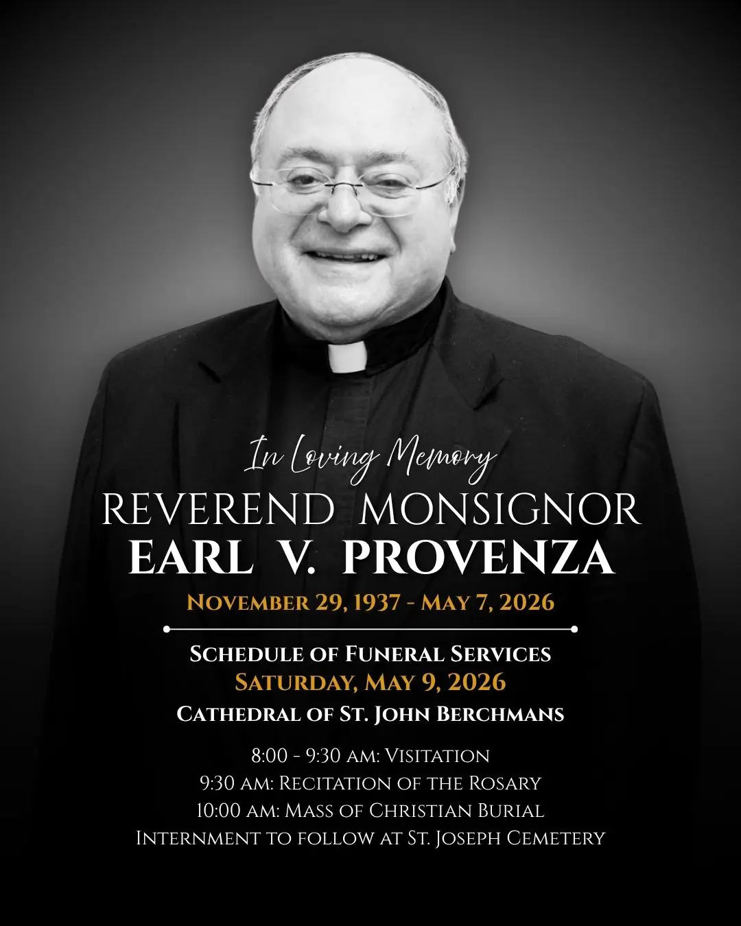 Provenza Funeral Announcement copy